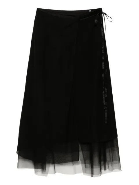 JNBY a-mesh mid-rise skirt