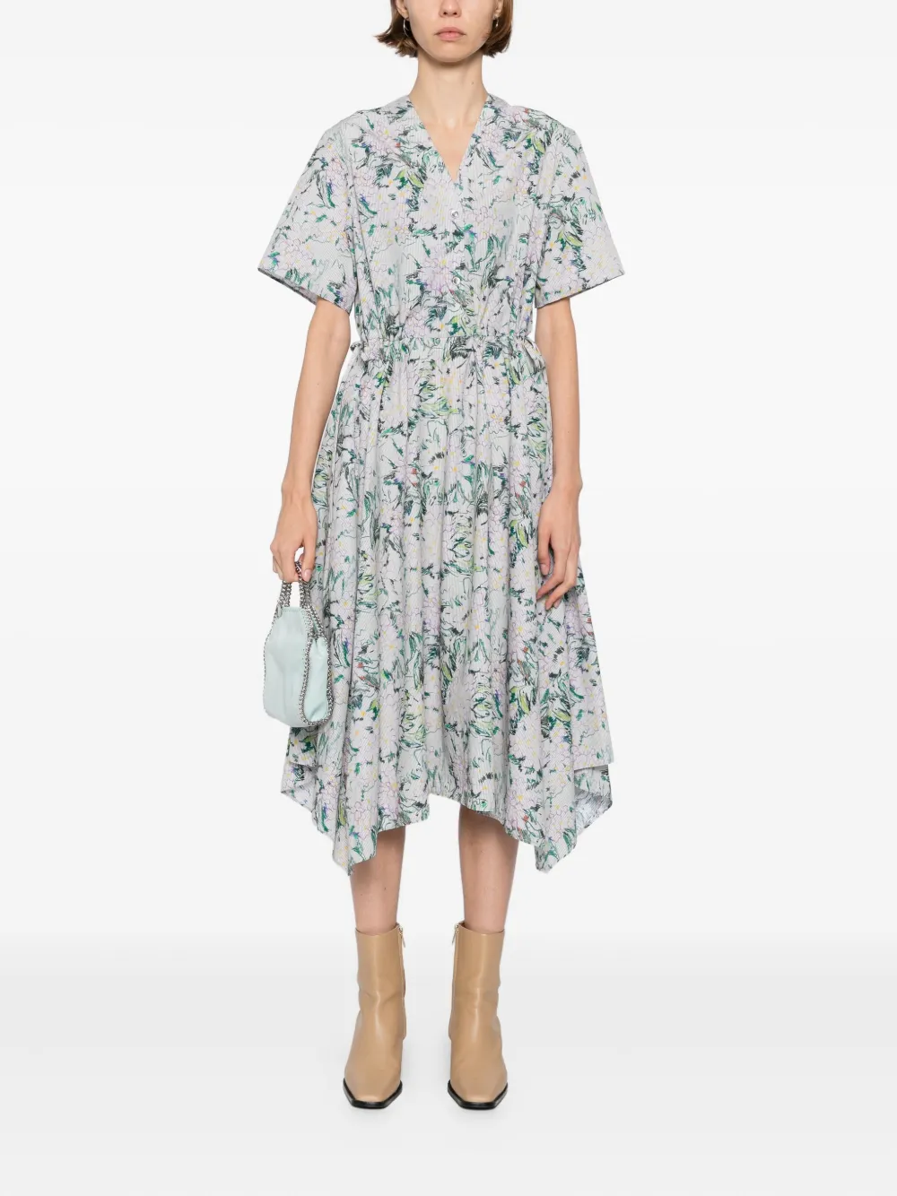 JNBY Jurk met korte mouwen en grafische print - Beige