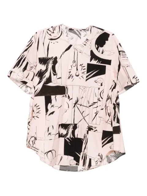 JNBY blusa oversize manga corta