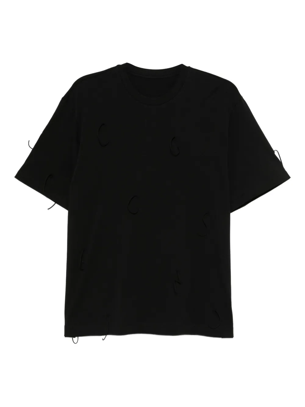 loop-detail cotton T-shirt