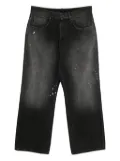 CROQUIS straight-leg rolled-edge jeans - Grey