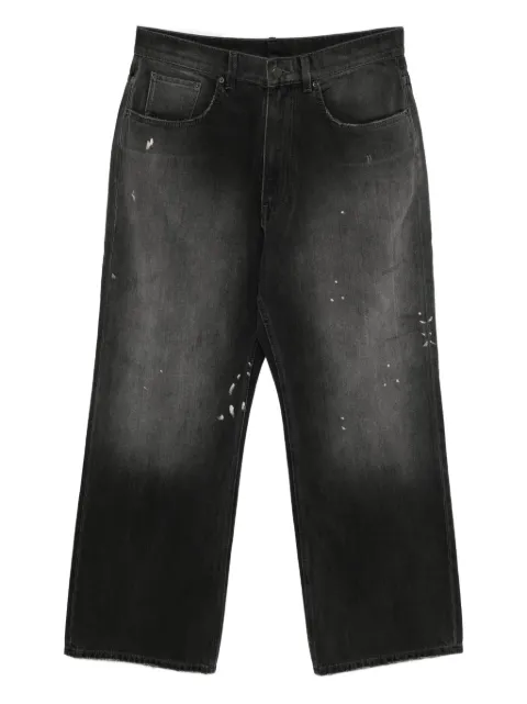 CROQUIS straight-leg rolled-edge jeans