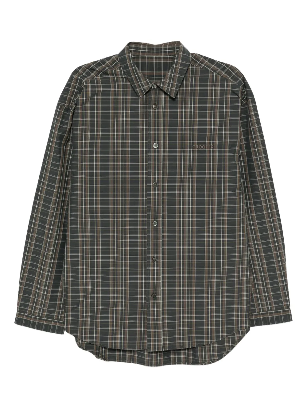 plaid long-sleeved shirt