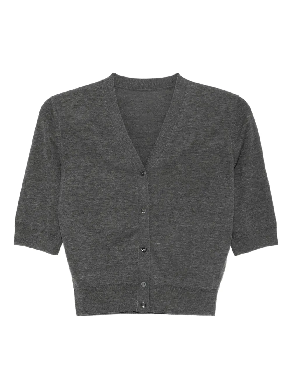 slim-fitting cropped cardigan