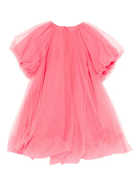 jnby by JNBY a-line mesh short-sleeved dress