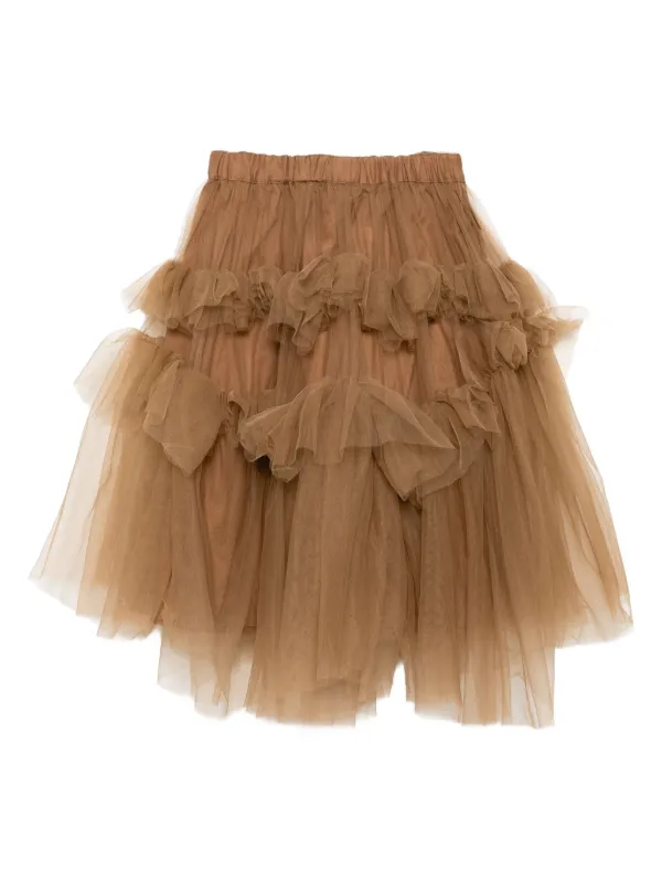 Jnby By JNBY Fungus Edge Mesh Skirt Brown FARFETCH PH