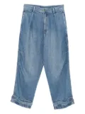 CROQUIS straight-leg rolled-edge jeans - Blue