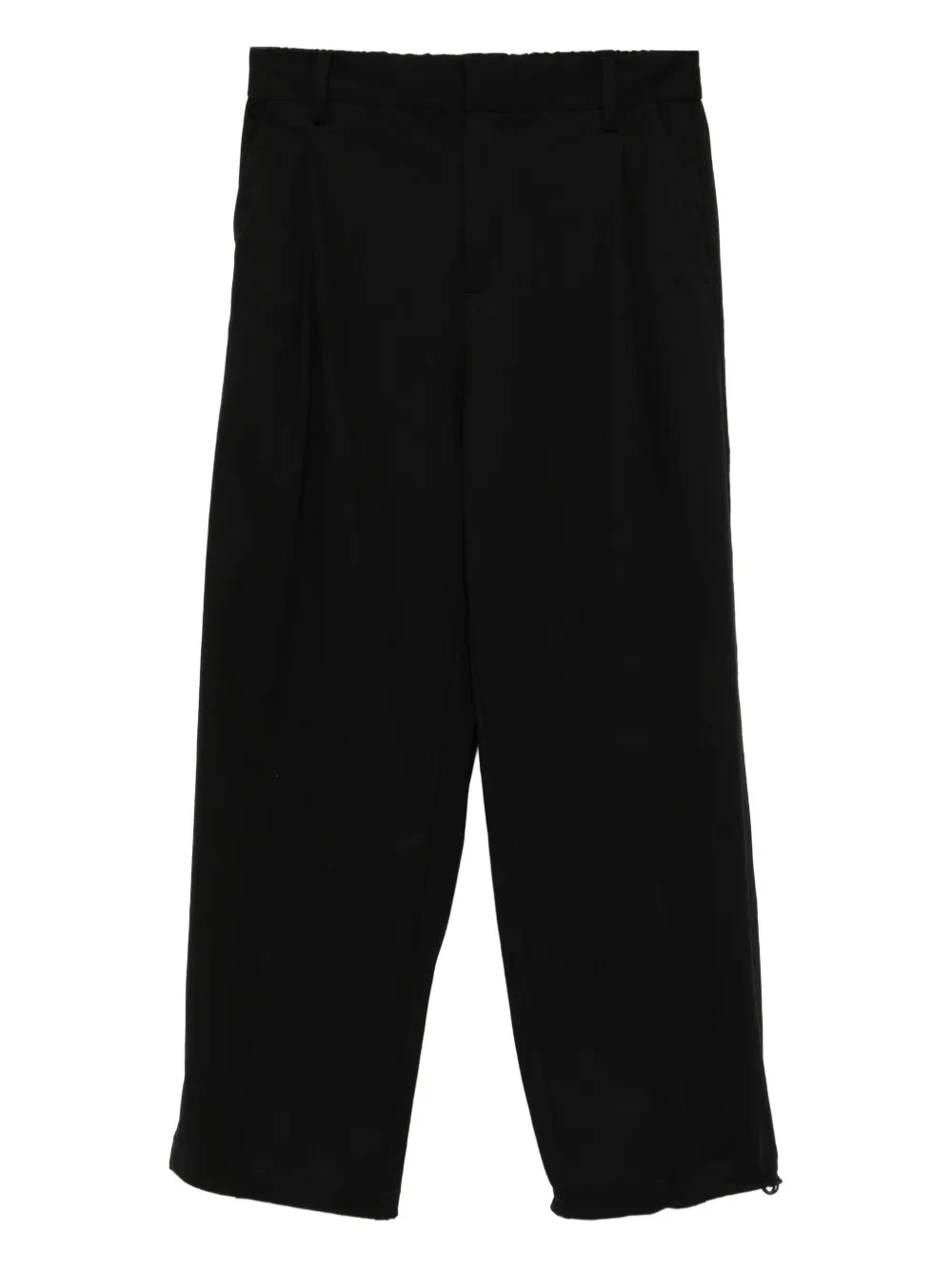 drawstring pleated trousers