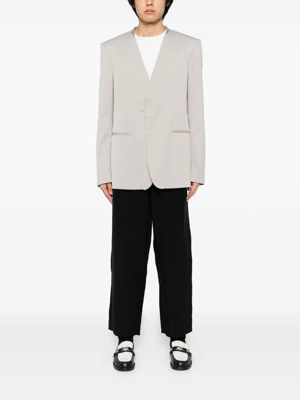 CROQUIS Broek met geplooide afwerking - Zwart