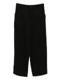 CROQUIS pleated rolled-hem trousers - Black