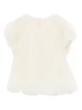 jnby by JNBY mesh short-sleeves top - Neutrals