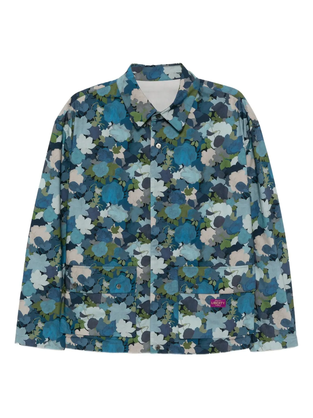 floral-printed shirt