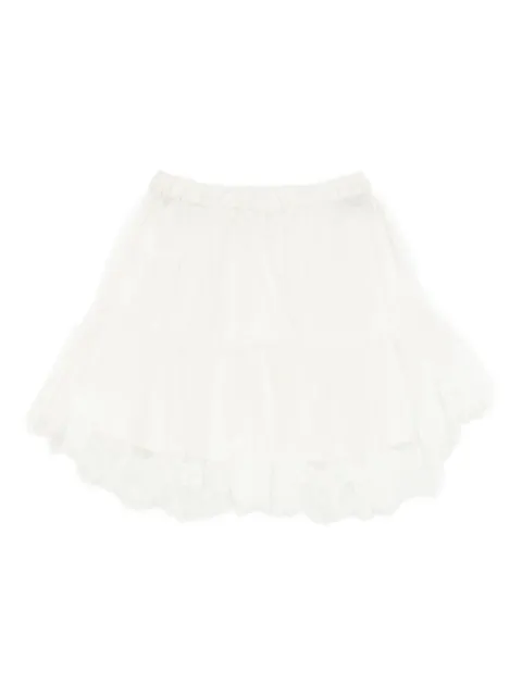 jnby by JNBY edge bow mesh cropped waist skirt