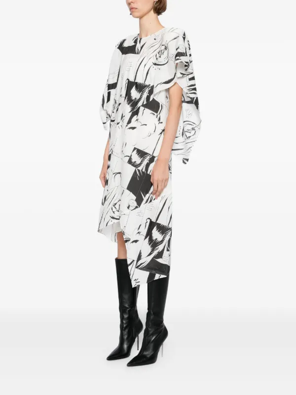 JNBY ショートスリーブ シルクドレス | ホワイト | FARFETCH JP 