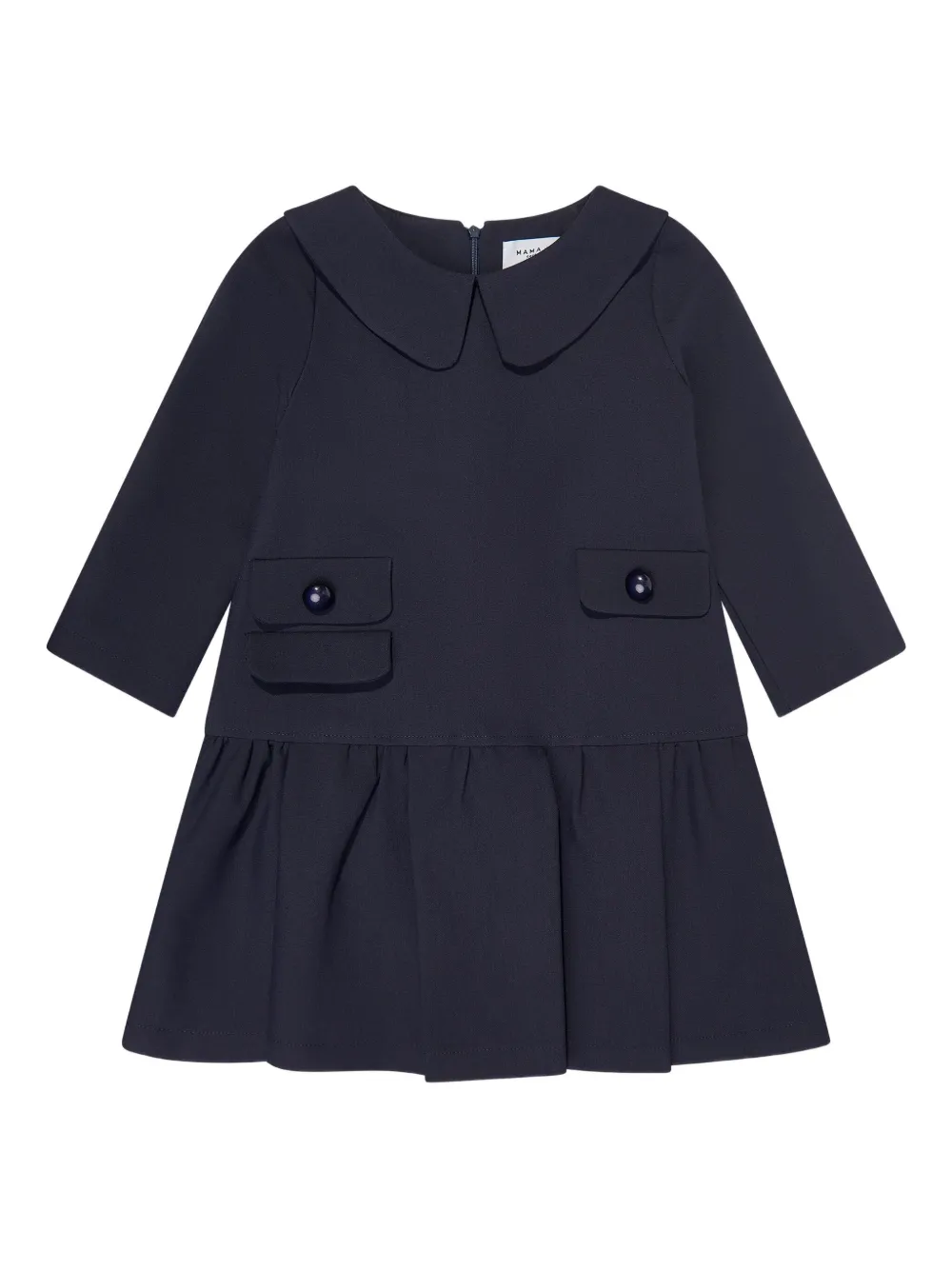 MAMA LUMA KIDS peter pan collar buttoned dress | Blue | Image 1
