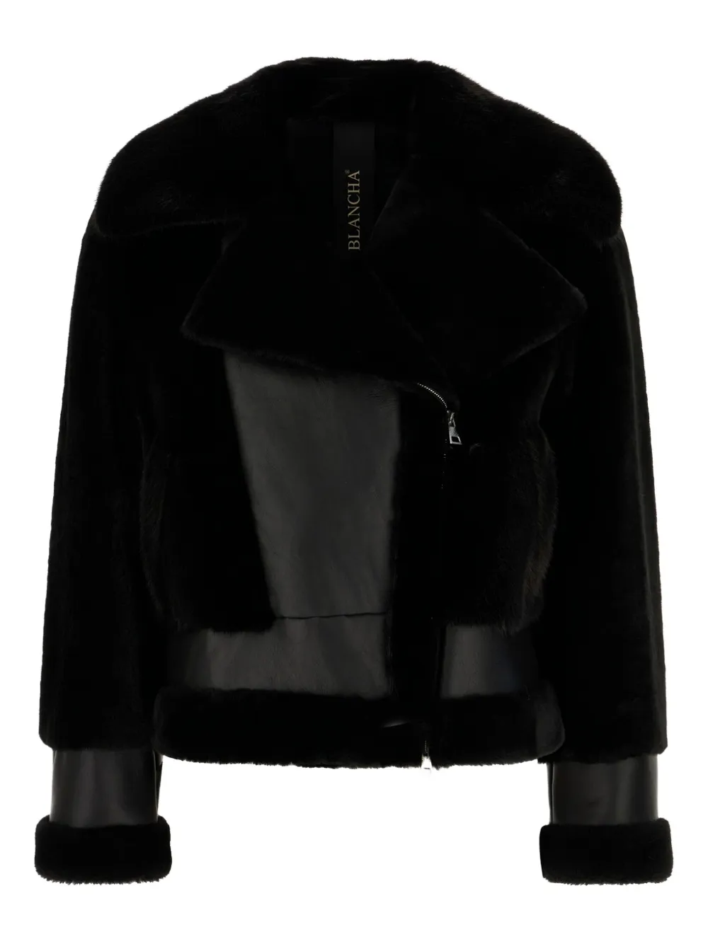 Blancha leather shearling jacket | Black | Image 1