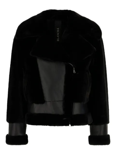 Blancha leather shearling jacket