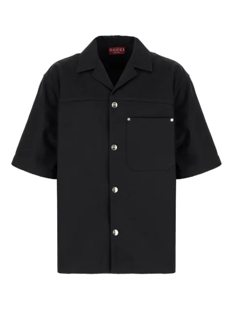 Gucci short-sleeve engraved shirt