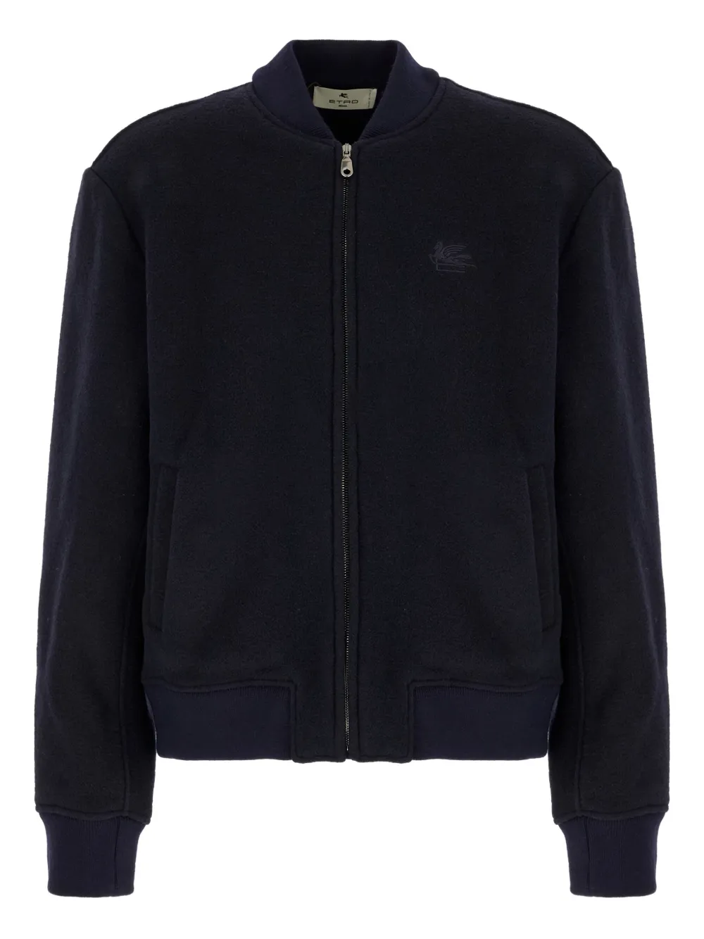 ETRO embroidered-logo jacket Blauw