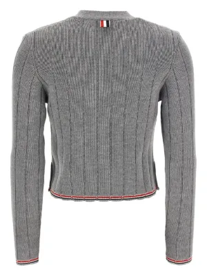 THOM BROWNE . グレー マフラー ケーブルニット THOM BROWNE . グレー マフラー ケーブルニット