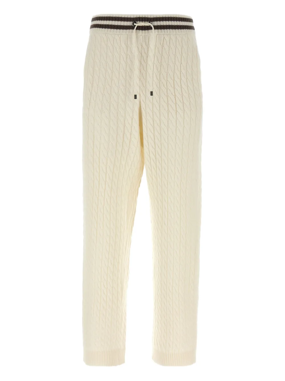 Brunello Cucinelli Kabelgebreide broek Beige