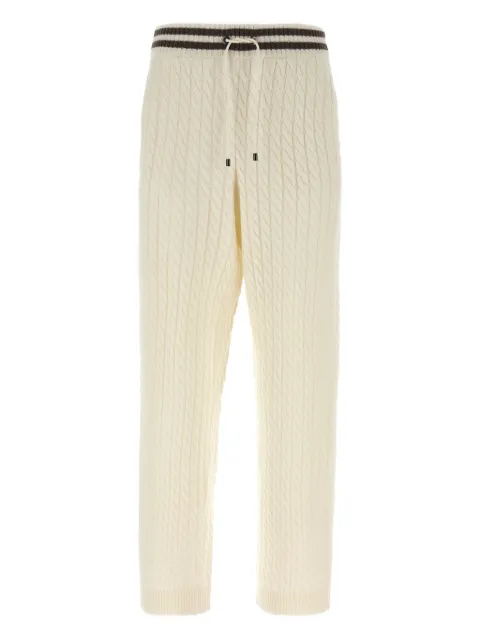 Brunello Cucinelli cable-knit drawstring trousers