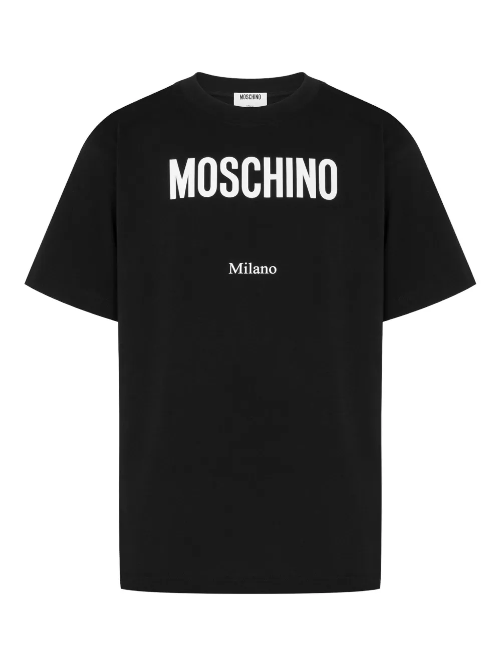 Moschino T-shirt met logoprint met ronde hals Zwart