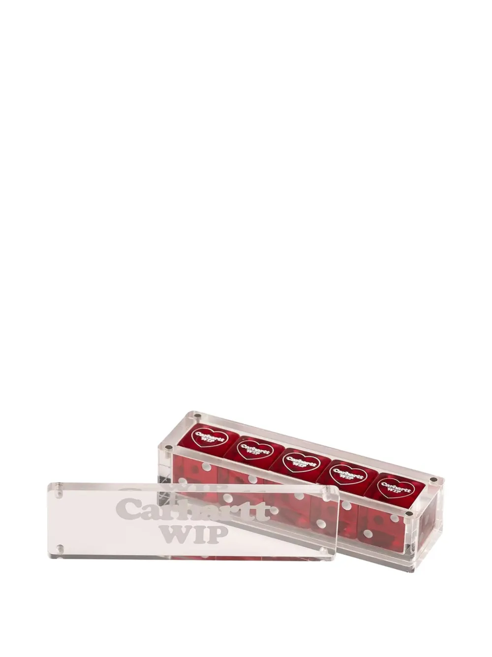 Carhartt WIP logo-debossed dice set | Red | Image 1