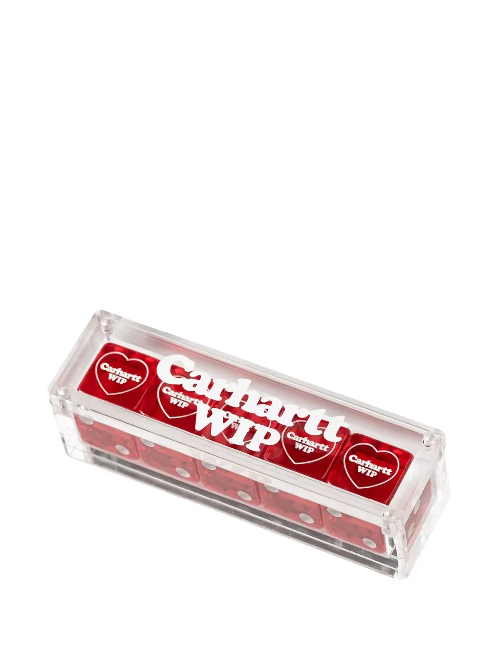 Carhartt Logo-debossed Dice Set In Red