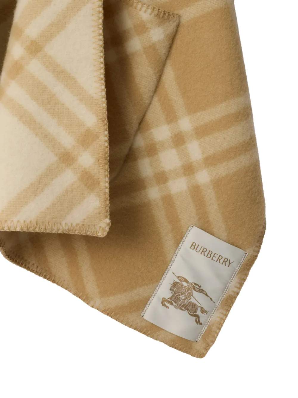 Burberry hooded check cape Beige