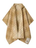 Burberry hooded check cape - Neutrals