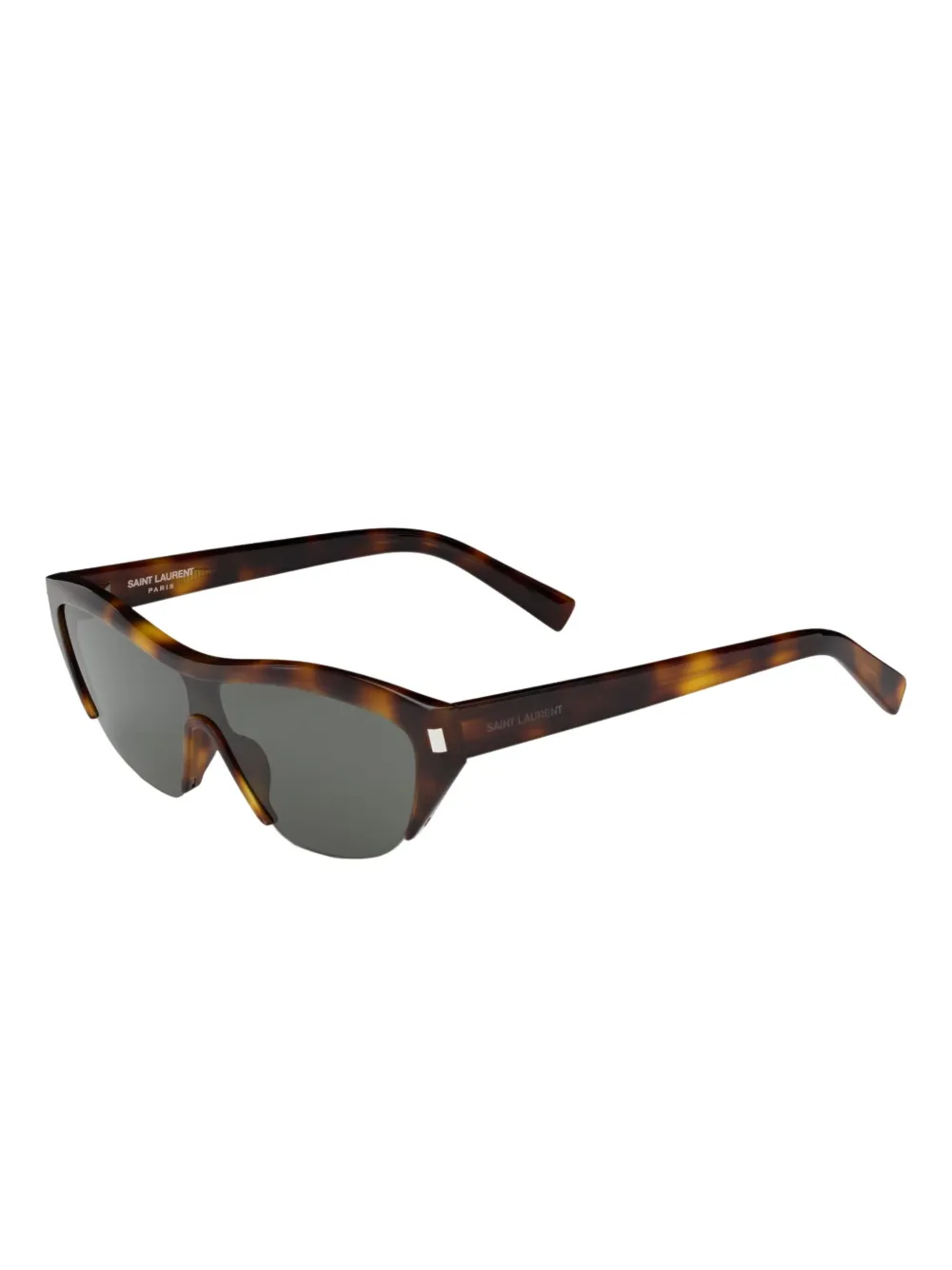 Saint Laurent Eyewear Zonnebril met schilpadschild design Bruin