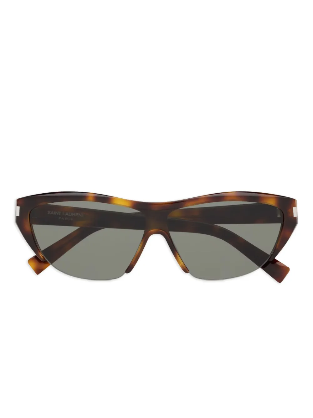 Saint Laurent Eyewear Occhiali da sole con effetto tartarugato - Marrone
