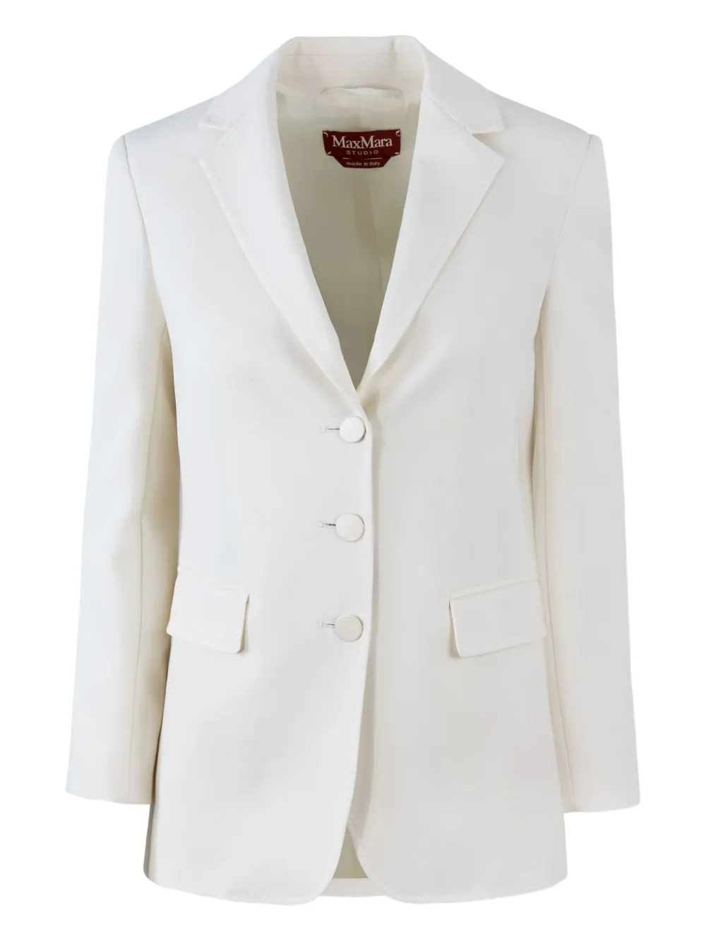 Max Mara three-button notched blazer BIANCO