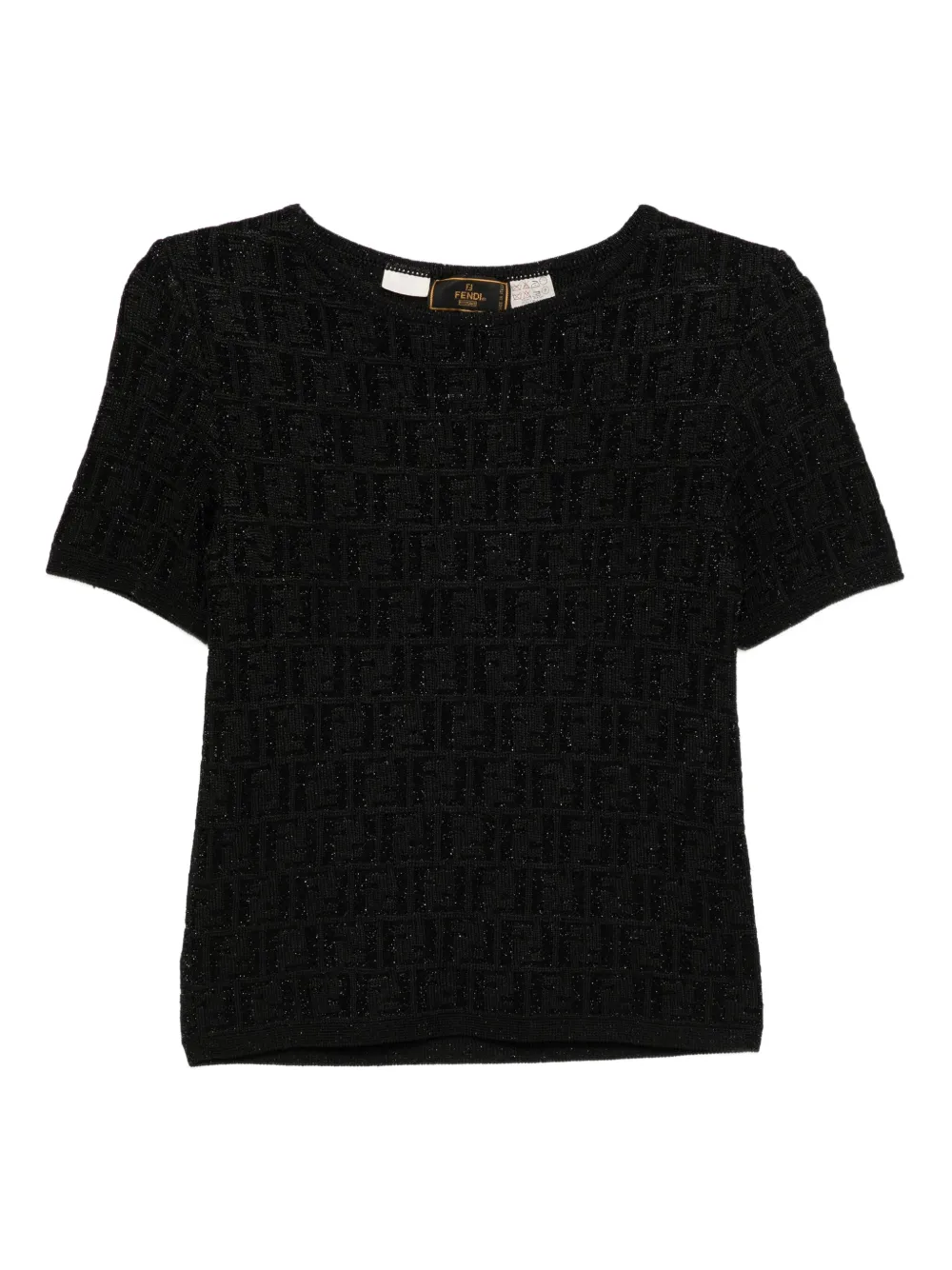 Fendi Pre-Owned 1990-2000s ズッカ トップ - ブラック Fendi Pre-Owned 1990-2000s ズッカ トップ - ブラック