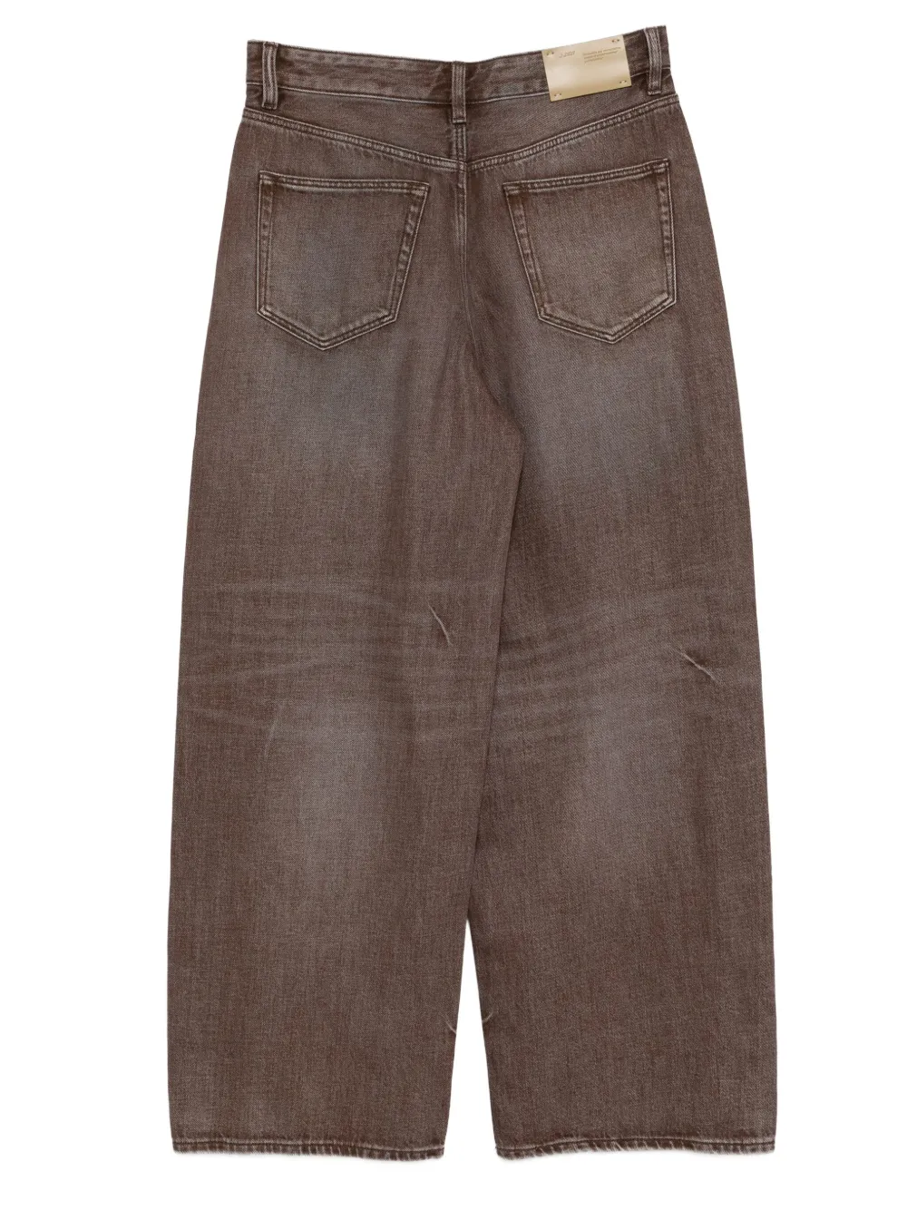 JNBY Jeans met wijde pijpen en opgerolde pijpen - Bruin
