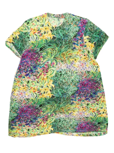 JNBY pressed pleated short-sleeved dress