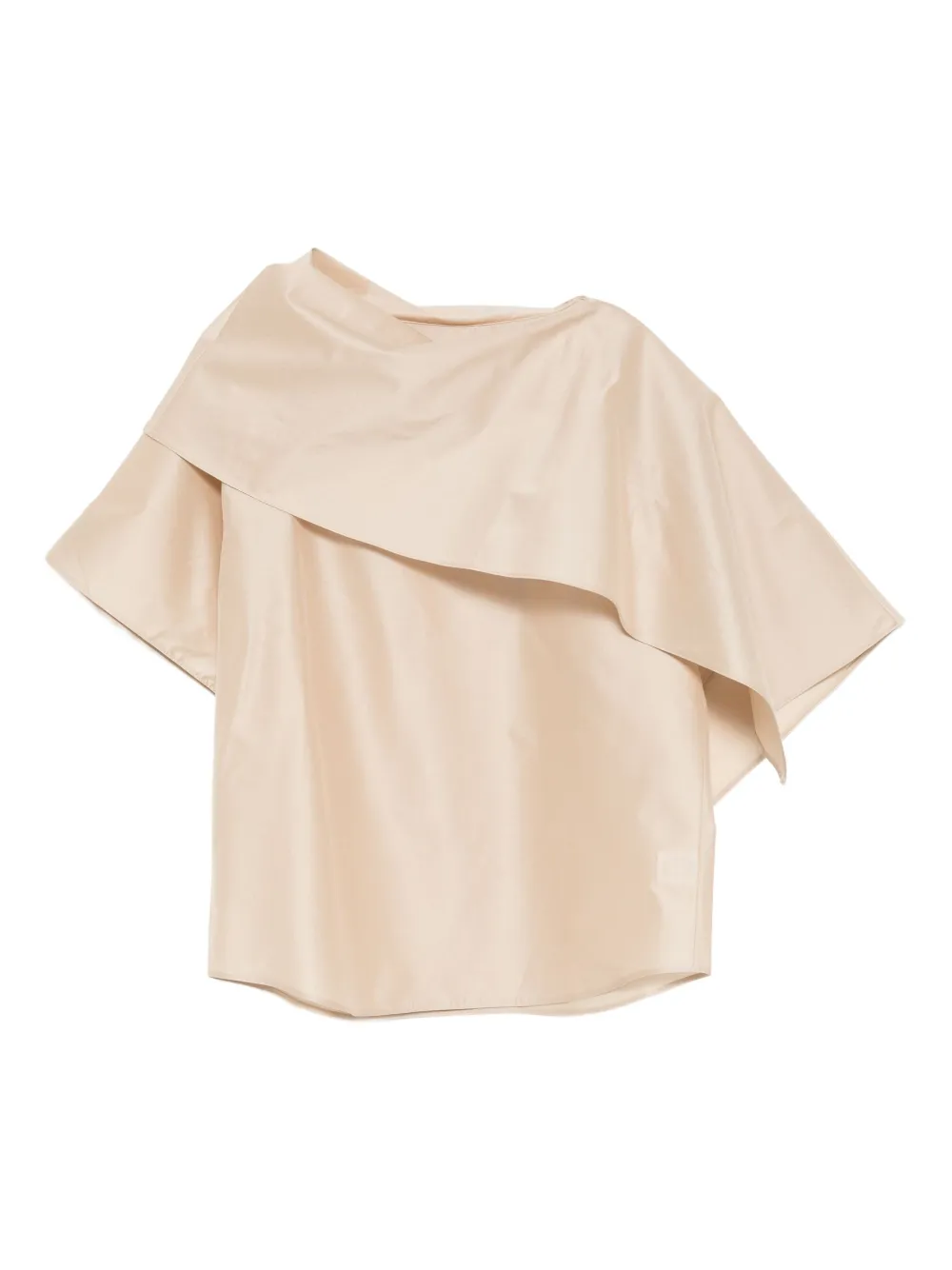 scarf-collar short-sleeves top