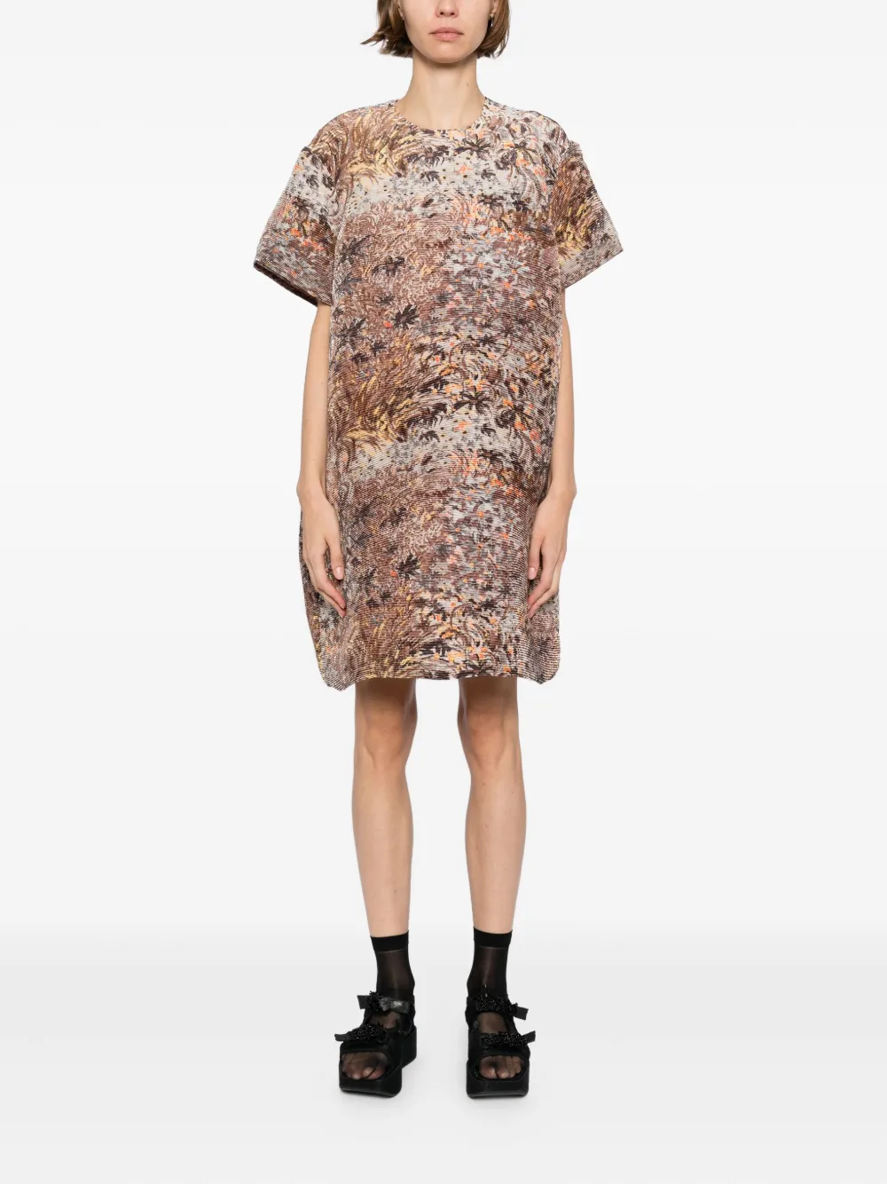 JNBY Jurk met print - Bruin