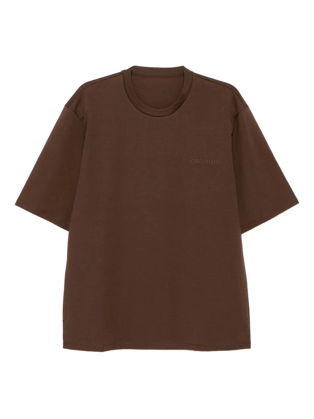 embroidered logo graphic-print T-shirt