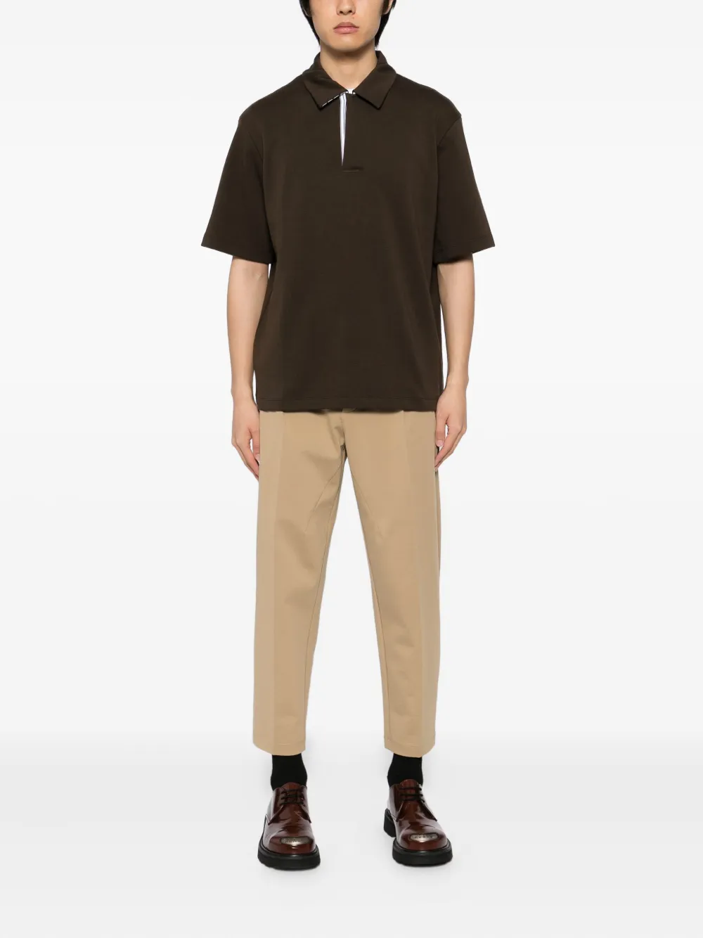 CROQUIS Poloshirt met korte mouwen - Bruin