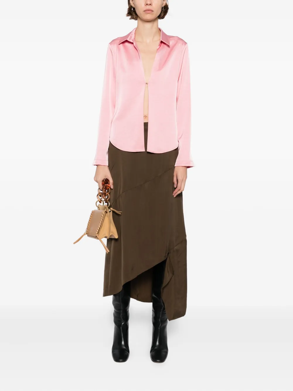 JNBY Asymmetrische H-vormige rok - Bruin