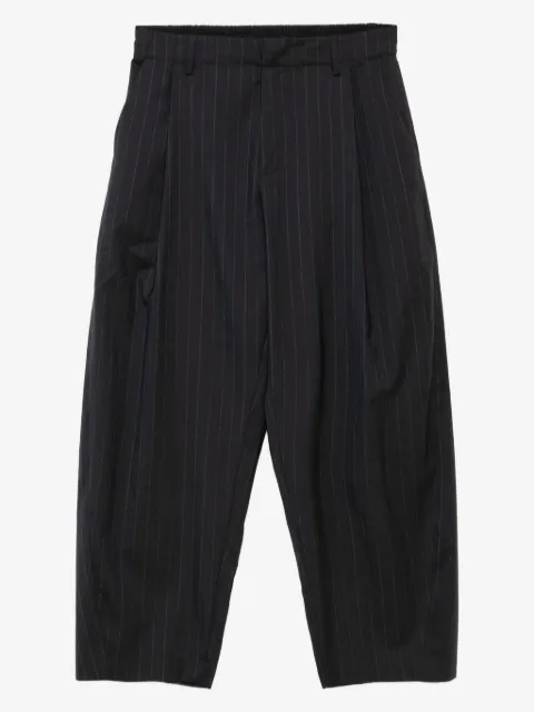 CROQUIS pleated pinstripe trousers