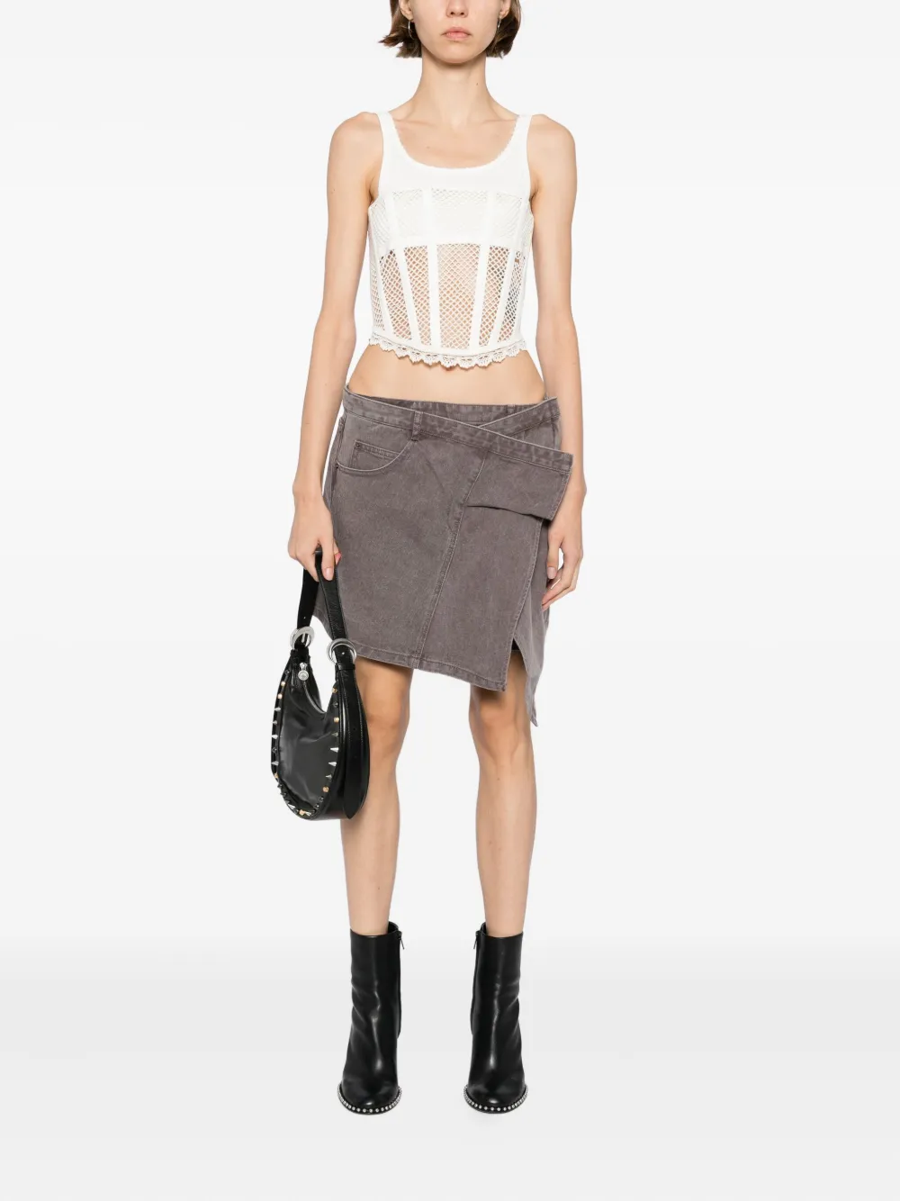 JNBY Katoenen denim rok - Grijs