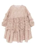 jnby by JNBY a-type long-sleeved dress - Pink