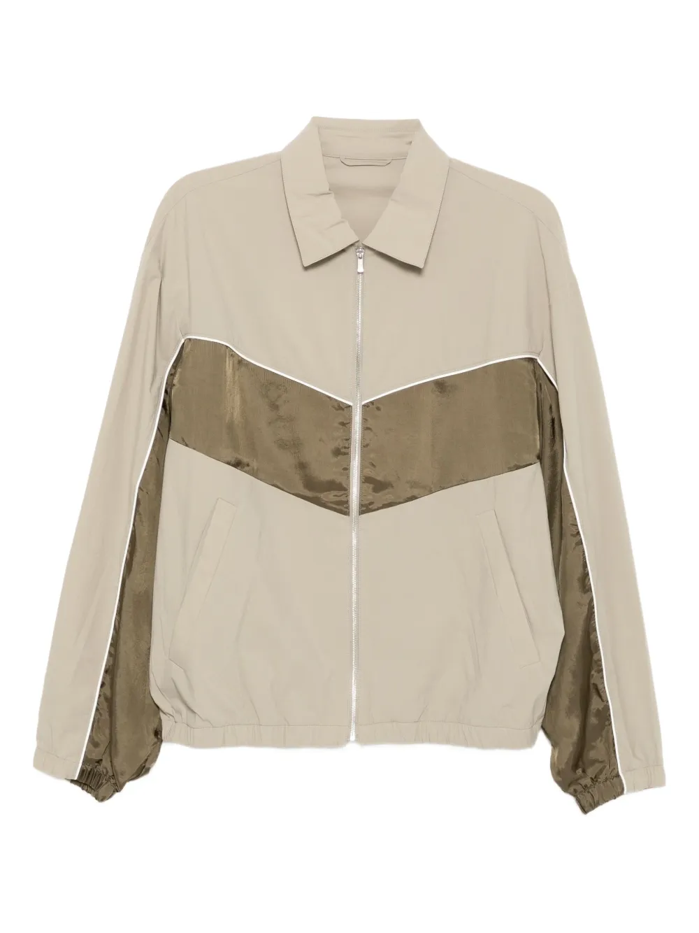 contrasting-panel jacket