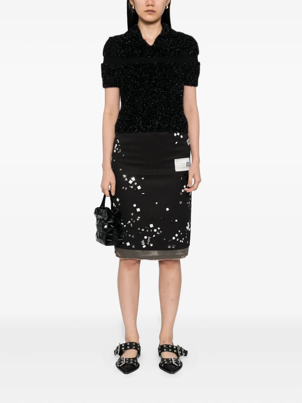 Maison MIHARA YASUHIRO Gelaagde rok - Zwart