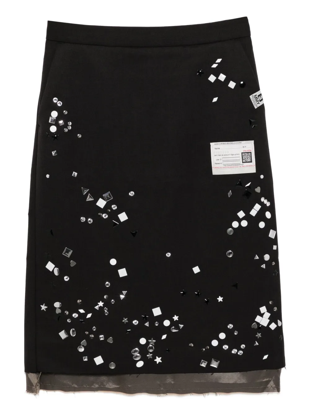 Maison MIHARA YASUHIRO Gelaagde rok Zwart