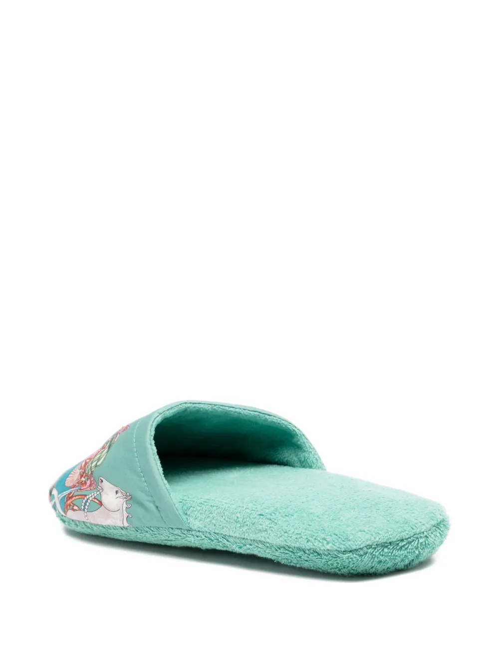 Versace Home Coral Theatre slippers Green