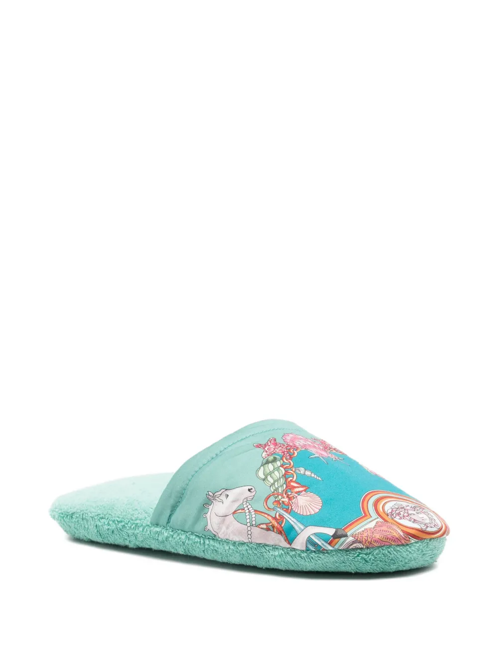Versace Home Coral Theatre slippers Green